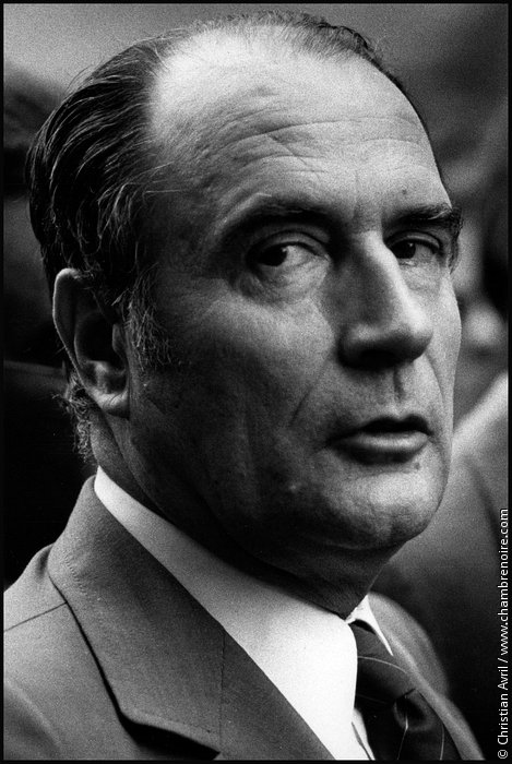 François Mitterrand, premier secrétaire du PS lors d'un rassemblement de soutien à la radio libre "Radio riposte" à Paris le 3 juillet 1979.