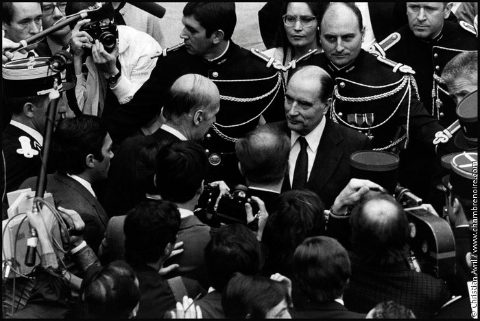 Passation de pouvoir à l'Elysée entre Valery Giscard d'Estaing et François Mitterrand le 21 mai 1981
