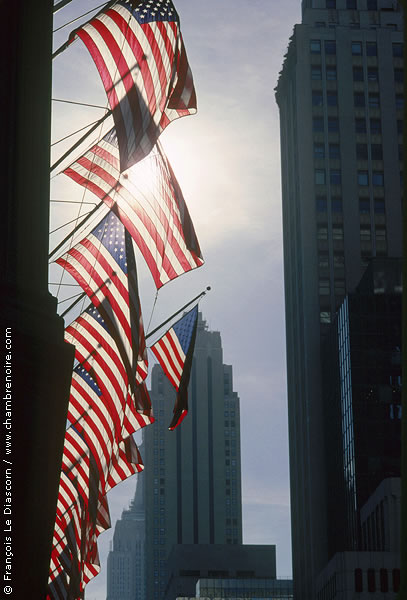 Drapeaux américains après le 11 septembre 2001